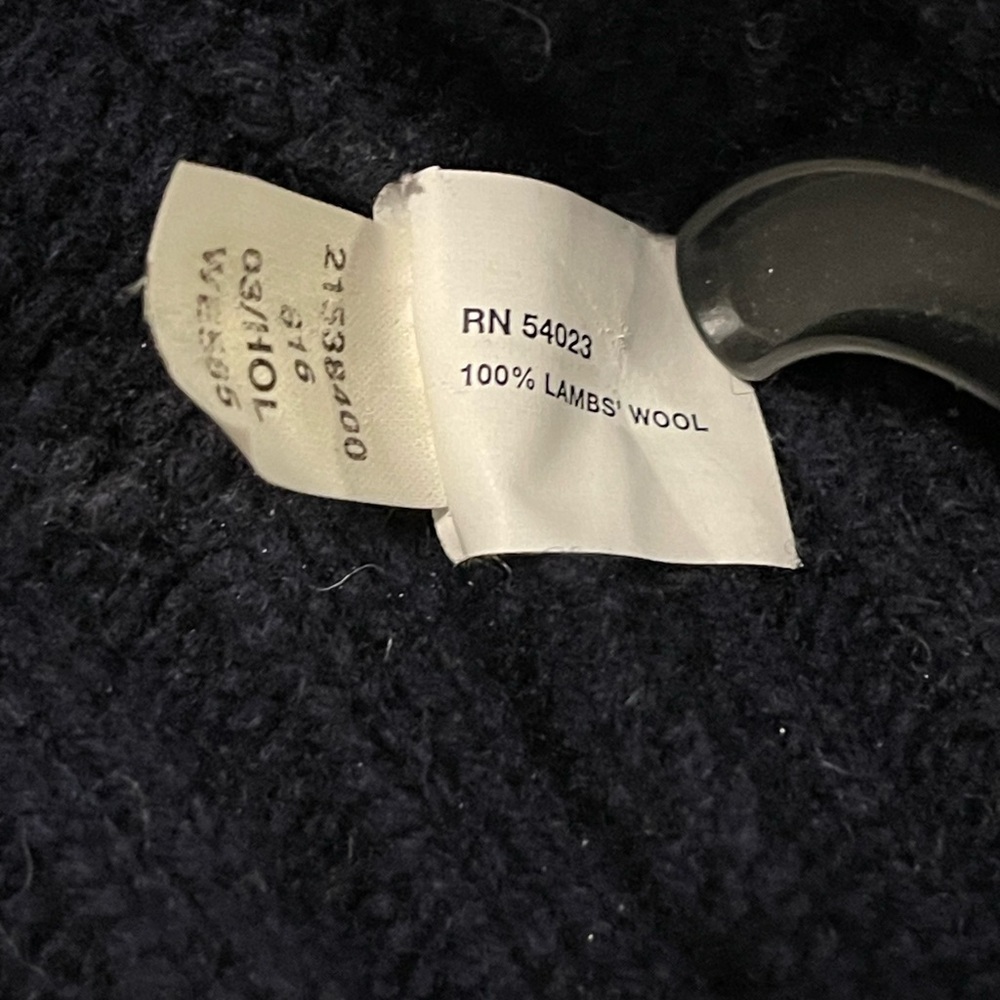 Gap 100% Lamb’s Wool Blue Faire Isle Sweater Sz L 1/4 zip - Picture 4 of 8